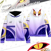 Onmyoji zipper velvet sweater hoodie