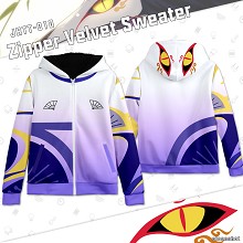 Onmyoji zipper velvet sweater hoodie