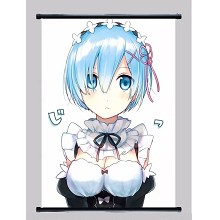 Re:Life in a different world from zero Rem anime wall scroll