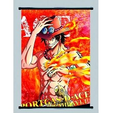 One Piece ACE anime wall scroll