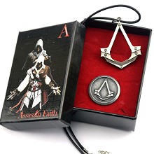 Assassin's Creed necklace+pin a set