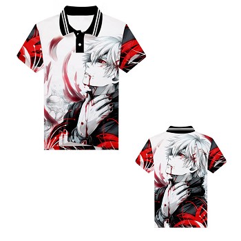 Tokyo ghoul anime polo t-shirt