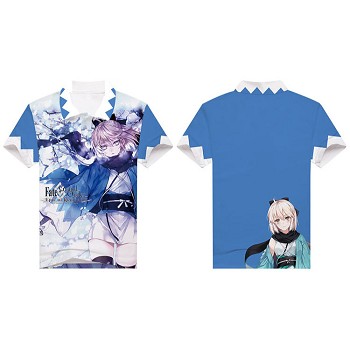 Fate anime polo t-shirt