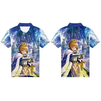 Fate anime polo t-shirt