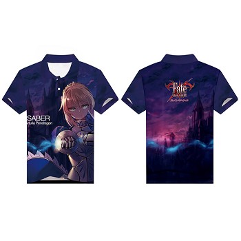 Fate anime polo t-shirt