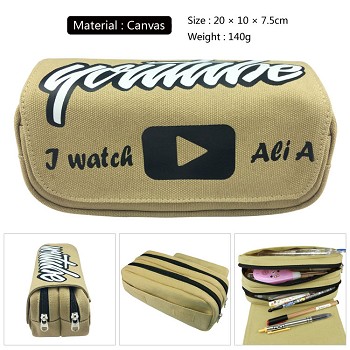 Youtube canvas pen bag pencil bag