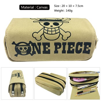 One Piece anime canvas pen bag pencil bag