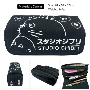 Totoro anime canvas pen bag pencil bag