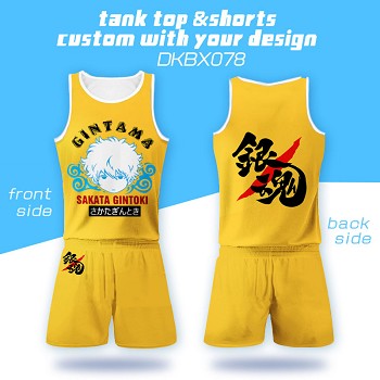 Gintama anime vest+short pants a set