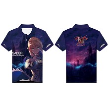 Fate anime polo t-shirt