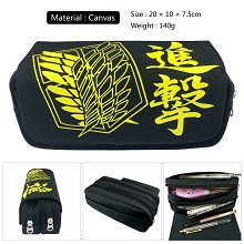 Attack on Titan anime canvas pen bag pencil bag