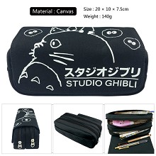 Totoro anime canvas pen bag pencil bag