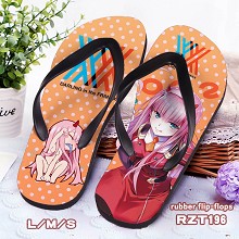 DARLING in the FRANXX anime rubber flip-flops shoes slippers a pair
