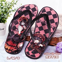 Date A Live anime rubber flip-flops shoes slippers a pair