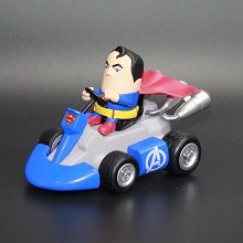 Super man pull back car anime figure