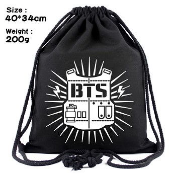 BTS drawstring backpack bag