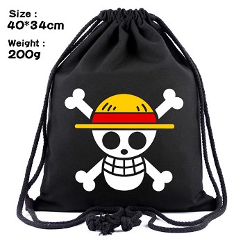 One Piece anime drawstring backpack bag