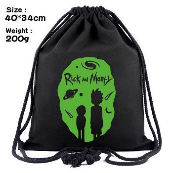 Rick and Morty drawstring backpack bag