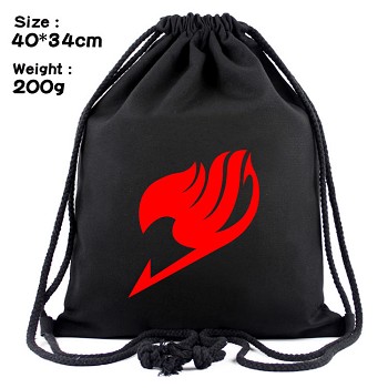 Fairy Tail anime drawstring backpack bag