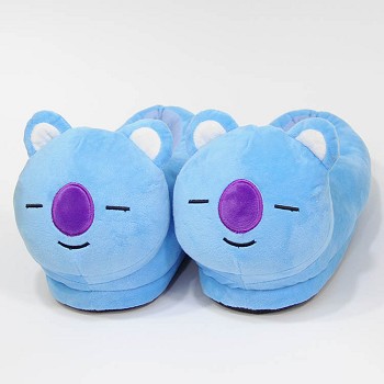 BTS plush shoes slippers a pair