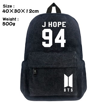 BTS canvas backpack bag