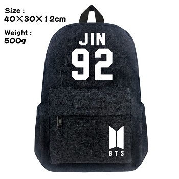 BTS canvas backpack bag