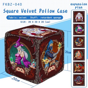 Werewolf square velvet pillow