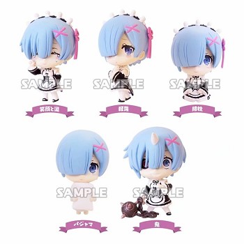 Re:Life in a different world from zero Rem anime figures set(5pcs a set)