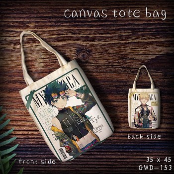 My Hero Academia anime canvas tote bag