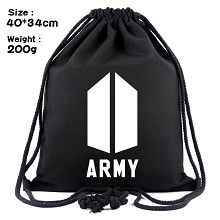 BTS drawstring backpack bag