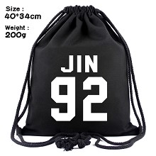 BTS drawstring backpack bag