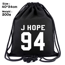 BTS drawstring backpack bag