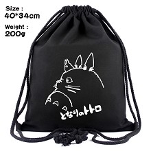 Totoro anime drawstring backpack bag