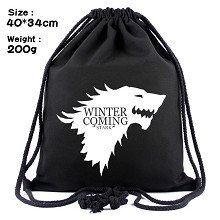 Game of Thrones drawstring backpack bag