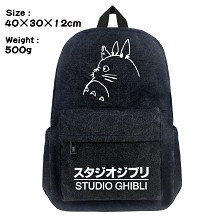 Totoro anime canvas backpack bag