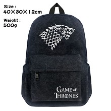 Game of Thrones canvas backpack bag