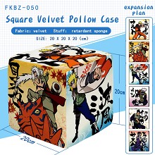 Naruto anime square velvet pillow