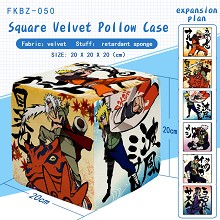 Naruto anime square velvet pillow