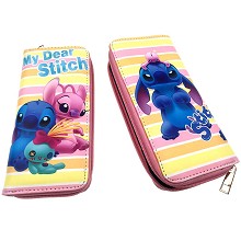 Stitch anime long wallet