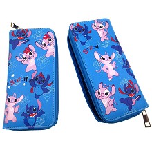 Stitch anime long wallet