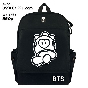 BTS canvas backpack bag