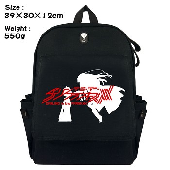 Darling in the FrankXX anime canvas backpack bag