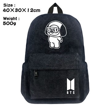 BTS canvas backpack bag