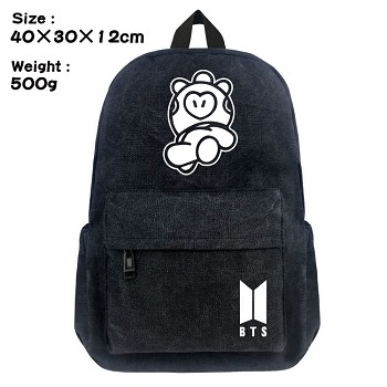 BTS canvas backpack bag