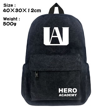 My Hero Academia anime canvas backpack bag