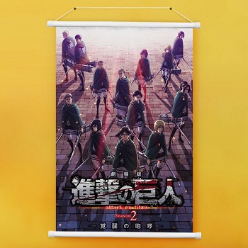 Attack on Titan anime wall scroll