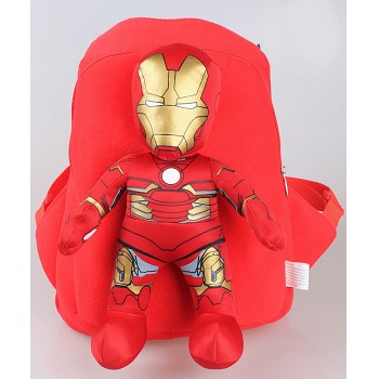 Iron Man children plush backpack school bag