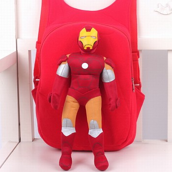 Iron Man children plush backpack school bag