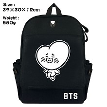 BTS canvas backpack bag