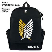 Attack on Titan anime canvas backpack bag